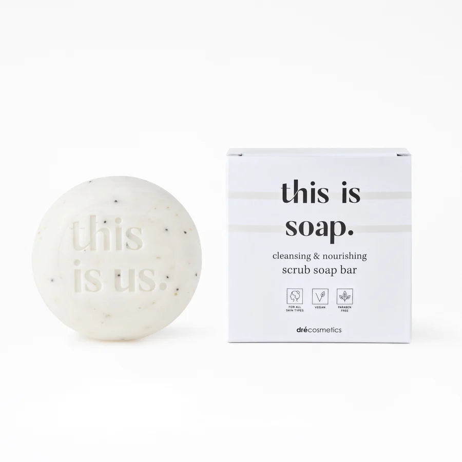 ‘this is soap.’ Scrub Soap Bar 125g