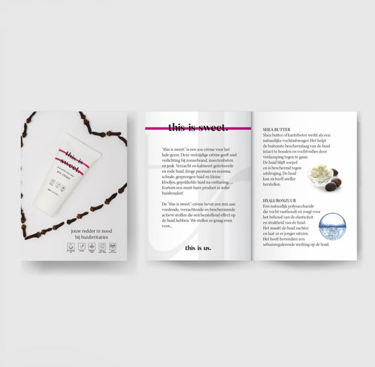 ‘this is sweet.’ sos cream | Promoboekjes (A7, per 10)
